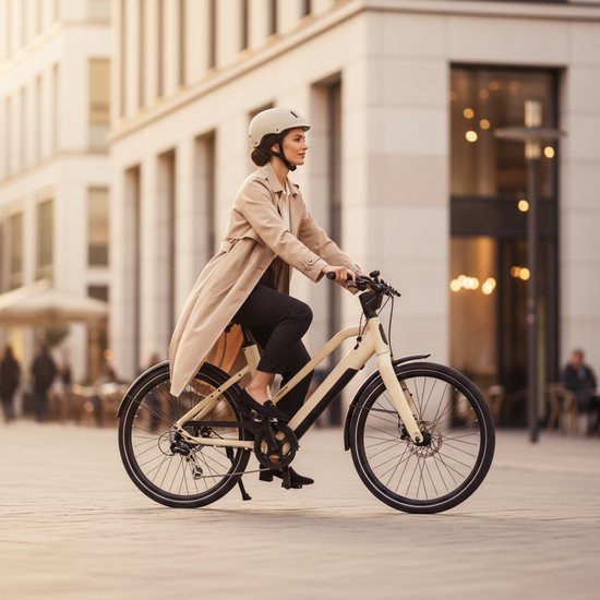 Keskin cBike1V Elektrische Fiets - 36V 12Ah Accu (432Wh) - Achterwielmotor - Actieradius tot 70 km - 26×1.75 Inch Banden - LCD Display - Shimano 8 Versnellingen - Schijfremmen - Stadsfiets - Max. Belastbaar 120 kg - Zand Mat — afbeelding 5