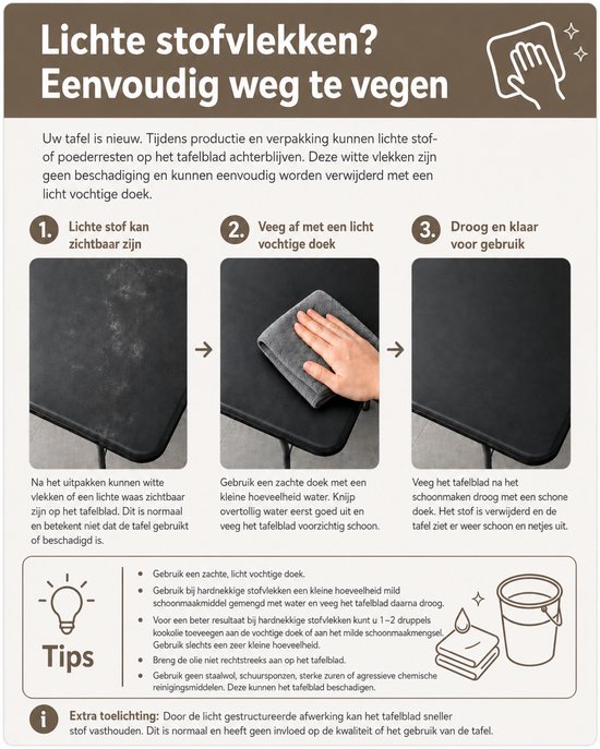 ADSafety Inklapbare Tafel Rond - Campingtafel - Klaptafel - Vouwtafel Buiten - Tuintafel - Ø 122 x H 74 CM - Wit van Merkloos — afbeelding 3