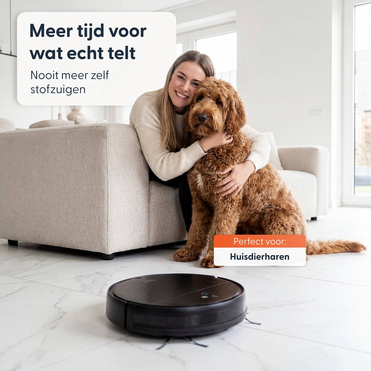 Skoov EcoPulse Robotstofzuiger met Dweilfunctie & Laadstation - Dweilrobot - Huisdieren - Dweil - Hepa - Automatische stofzuiger - Vacuum - Robot - In 1 — afbeelding 2