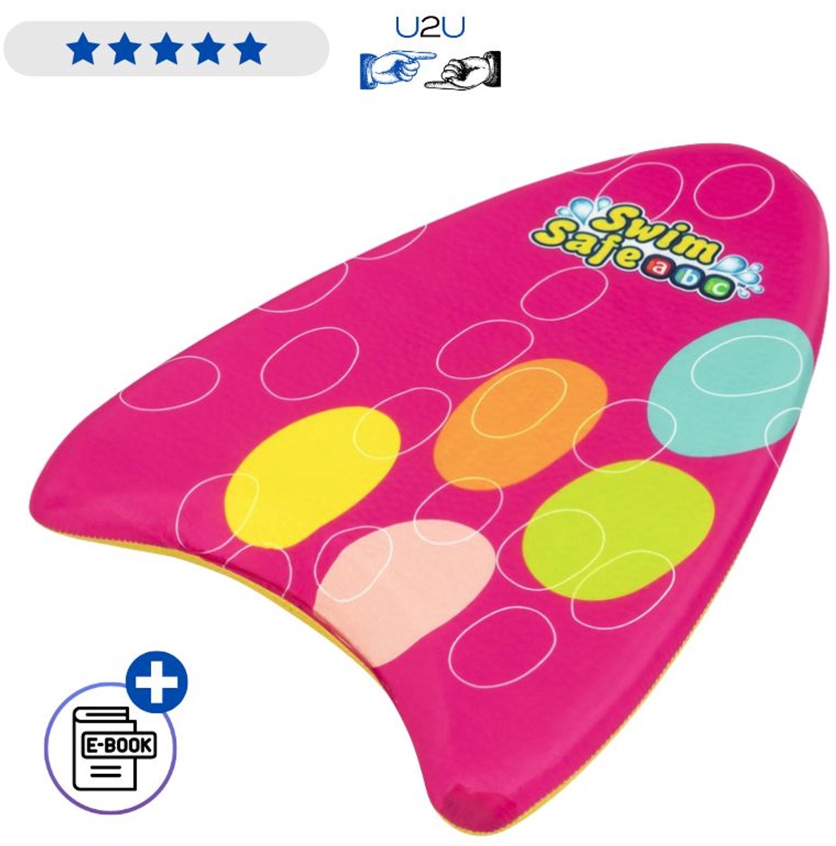 Bestway Zwemplank 32155 Roze - Kickboard Voor Kinderen Van 3 Tot 6 Jaar - Drijfplank Voor Zwemles En Waterpret - Lichtgewicht Foam Zwemboard 42x32 cm Speelgoed 3 jaar Met Ebook