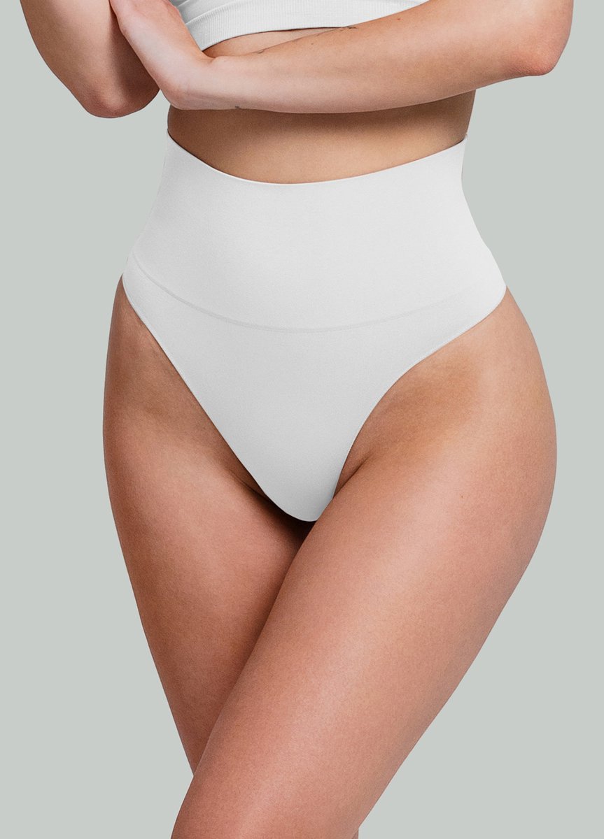 Giulia Shapewear String – Naadloos – Hoge Taille – Wit - maat S/M