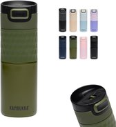 Kambukka Etna Grip Thermosbeker 500 ml - Koffiebeker To Go - makkelijk reinigen - lekvrije Koffiebeker - Theebeker - Travel Mug - Khaki Warrior
