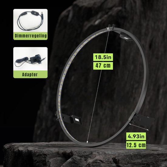 YOR® Dartbord Surround Ring - Dartbord Verlichting - Dartsbord - Zwart - 47cm x 47cm x 13cm; 635 g van yor — afbeelding 5