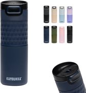 KAMBUKKA Thermosbeker - Etna Grip - 500ml - Denim Blue - dubbelwandig met 3in1 deksel - KA-11-01050