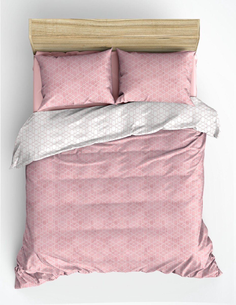 L'Essentiel Maison Cotton Box - Dekbedovertrek - Roze - 200x200