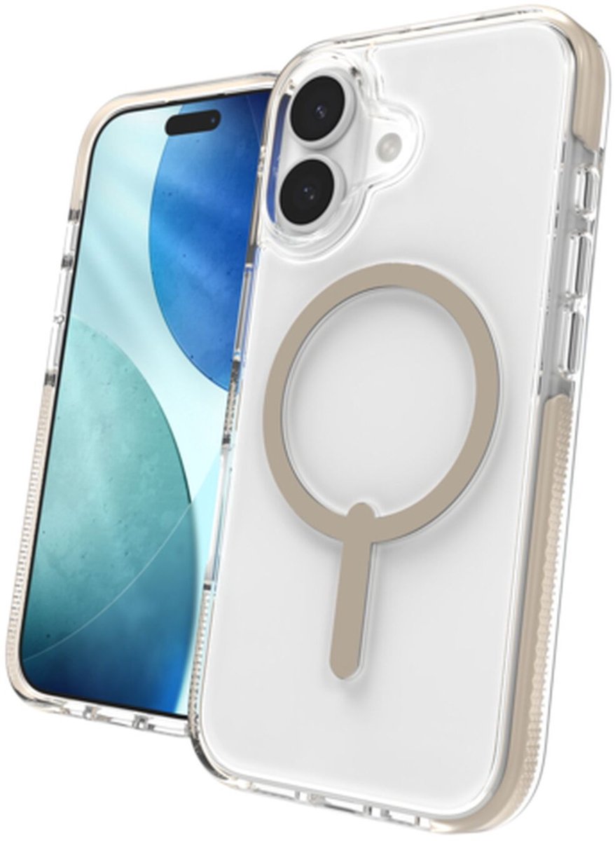 ZAGG Santa Cruz Snap Hoesje Geschikt voor Apple iPhone 17 - Compatibel met MagSafe - Back Cover Titanium