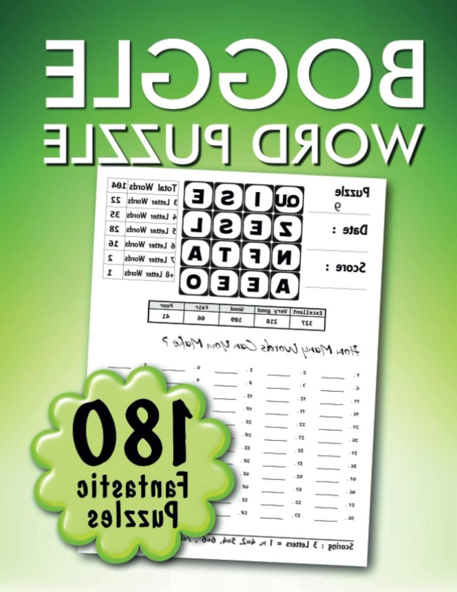 Boggle Woordspel - Woordpuzzel Boek - Hersenen Trainen - 180 Uitdagende Puzzels - 21.59 x 27.94 cm - Niet gespecificeerd