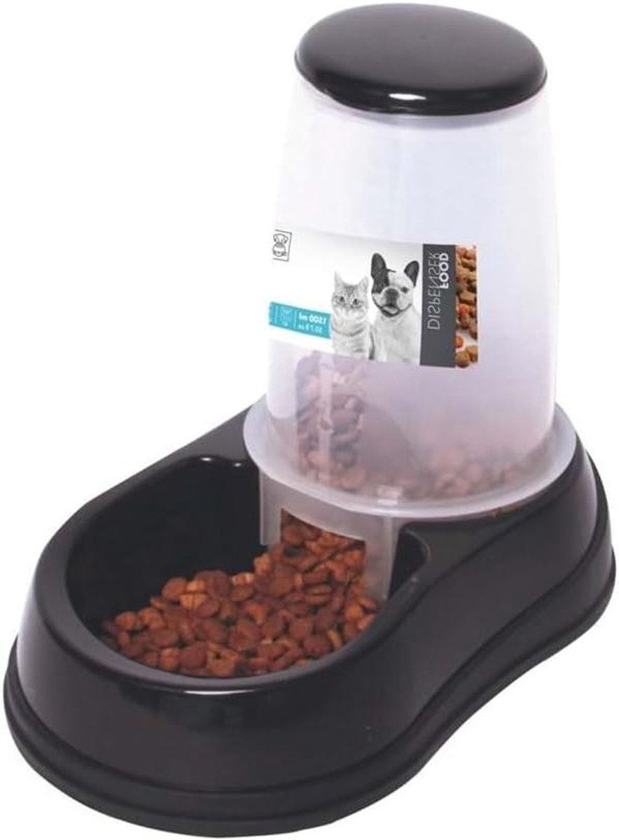 Voerdispenser Kat Hond - Voerbak Automaat - Voeding Geven - Transparante Reservoir - 1500 ml - Blauw