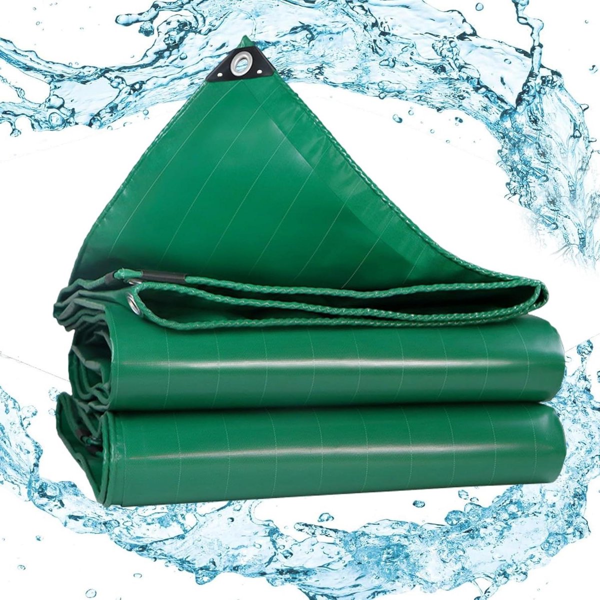 Tuinzeil Waterdicht - Dekzeil Grondlaken - Kamperen Beschermen - Scheurbestendig PVC - 0.5x35.5 m - Groen