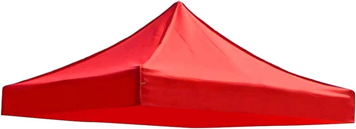 Luifel Cover Vervanging - Paviljoen Dak Zonnekap - Outdoor Activiteiten - Dubbellijnnaaien Waterdicht - 3x3m - rood
