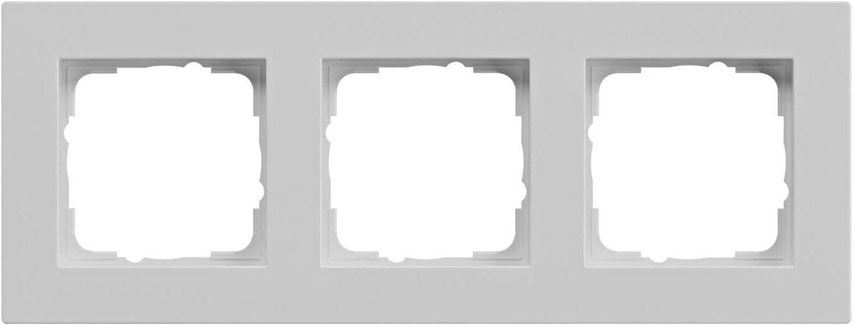 Afdekraam Vlak - Inbouw Frame - Wandcontactdoos Afdekken - Platte Inbouw - 3-voudig - Mat Grijs