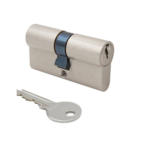 Slotman Solutions Complete Deurbeslagset Zilver | Aluminium Deurklinkset met Insteekslot en Profielcilinder 30/30 incl. 3 Sleutels | PZ55 | Voor Binnendeuren | 180 x 41 mm