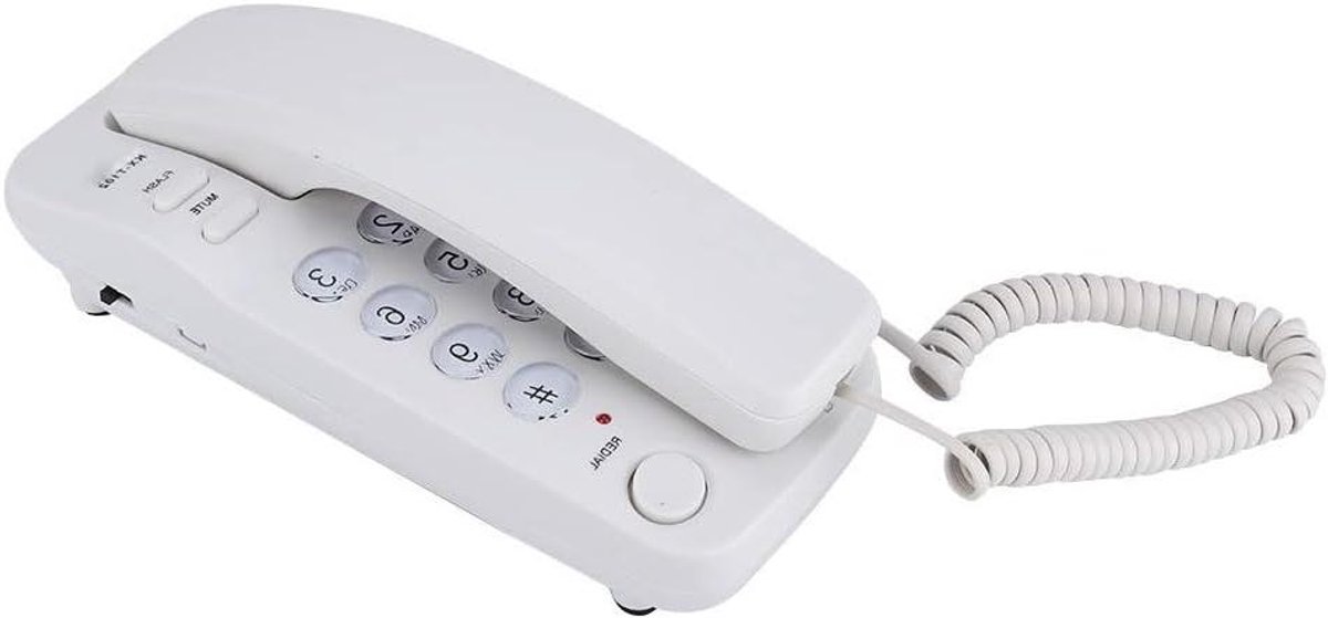 Vaste Telefoon - Wandtelefoon Bureau Telefoon - Thuis Bellen - Geen Batterij Nodig - 20.9 x 8.7 x 3.6 cm