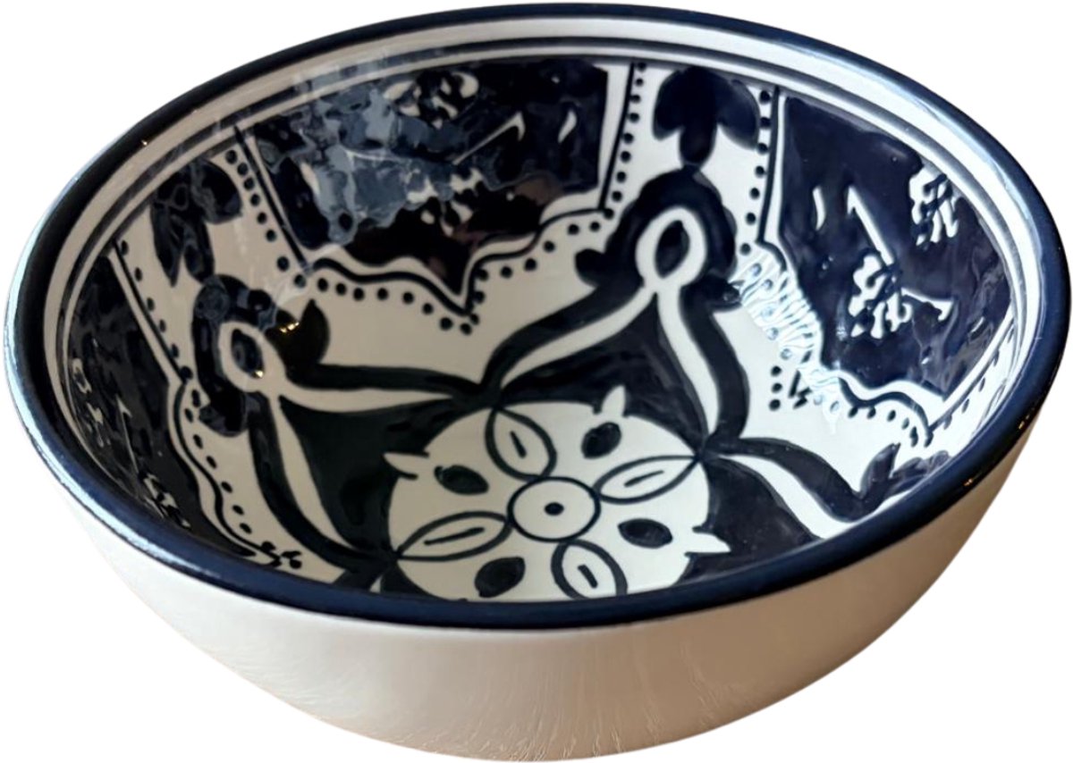 Schaaltje tapas Ø 16 cm Black Fond - Handgemaakt | Dishes & Deco