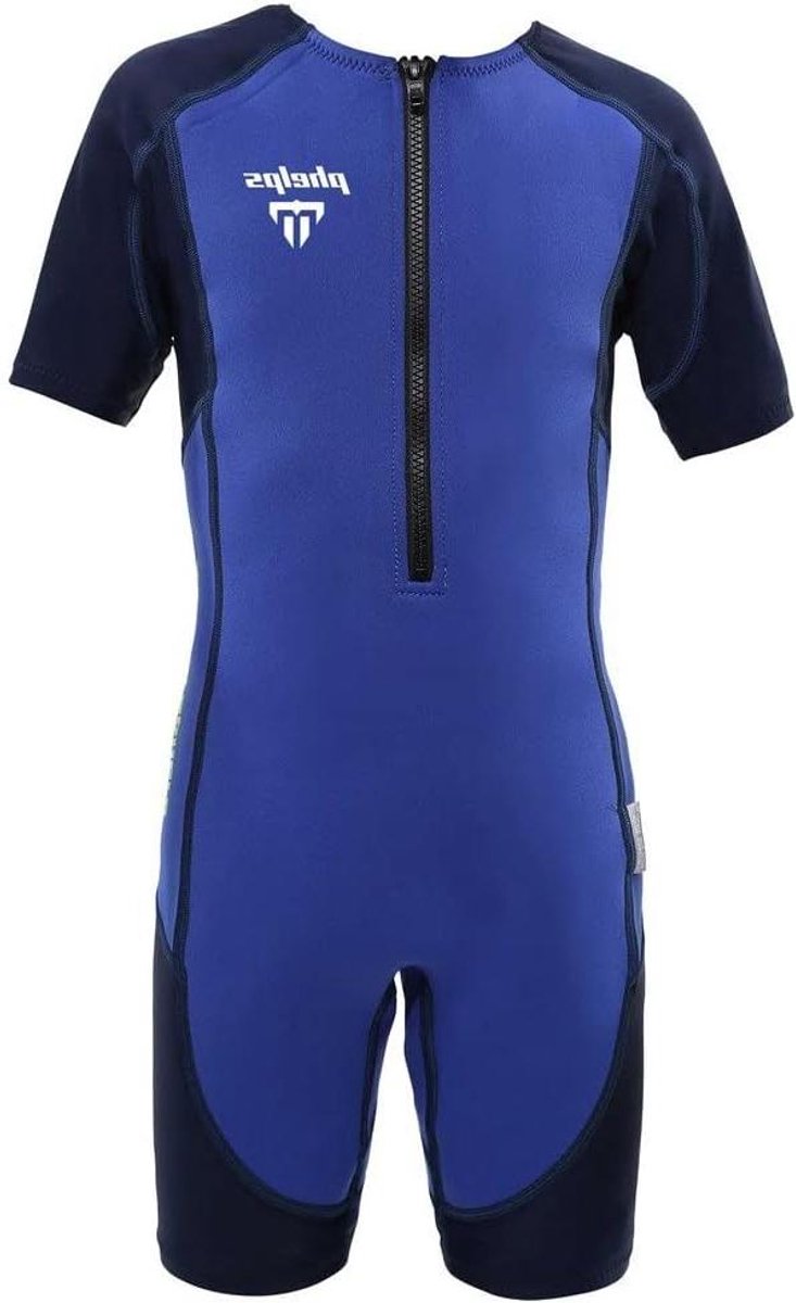 Zwemshirt korte mouw - Top - Warm blijven - UV-bescherming - 80% nylon 20% elastaan - Blauw