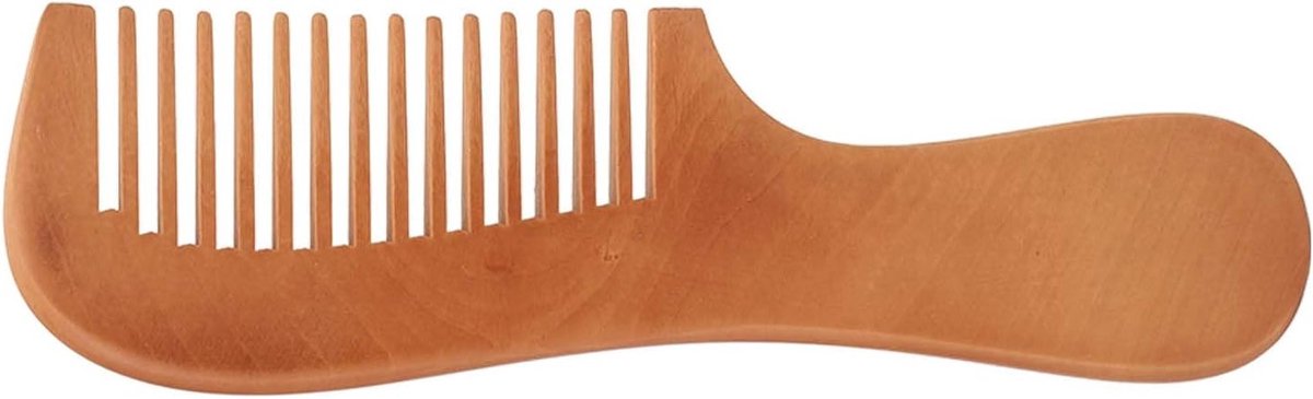 Houten Baardkam voor Thuisgebruik - Ergonomische Kam met Mellow Tanden voor het Ontwarren en Stylen van Haar voor Mannen en Vrouwen