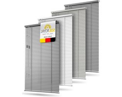 Aluminium Jaloezie - Raambekleding - Lichtregeling - Montage zonder boren - 100x130 cm - Zilver glanzend