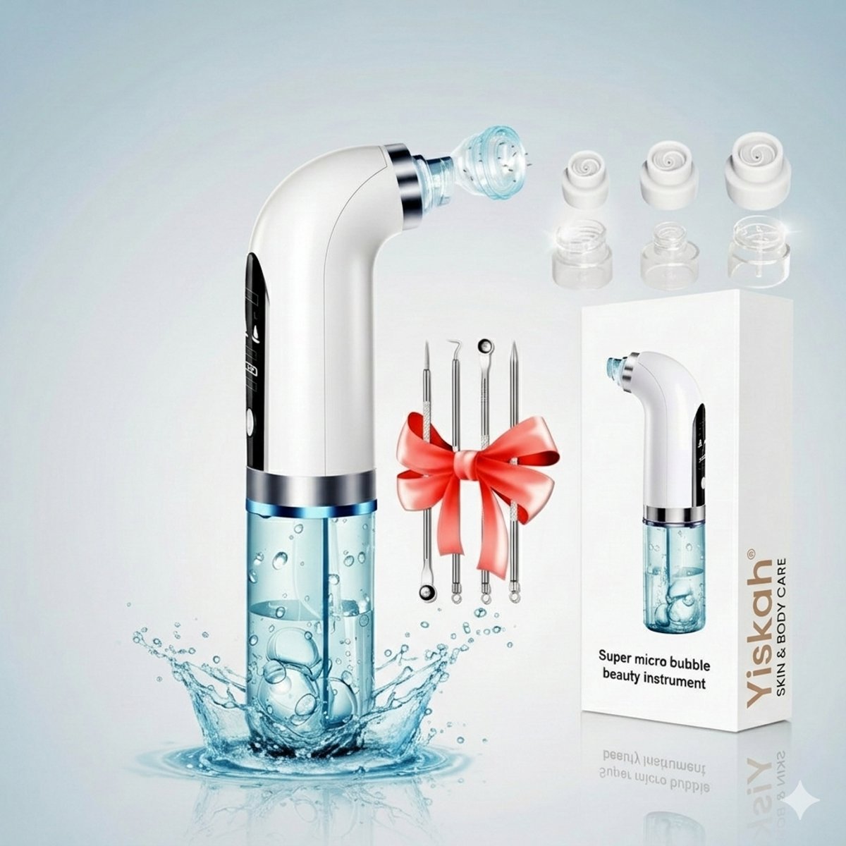 Blackhead Remover - acne - Mee eters verwijderen - Huidverzorging - Gezichtreiniger - Incl. 4-delige Comedonenlepel Set - Verzorging manen en vrouwen