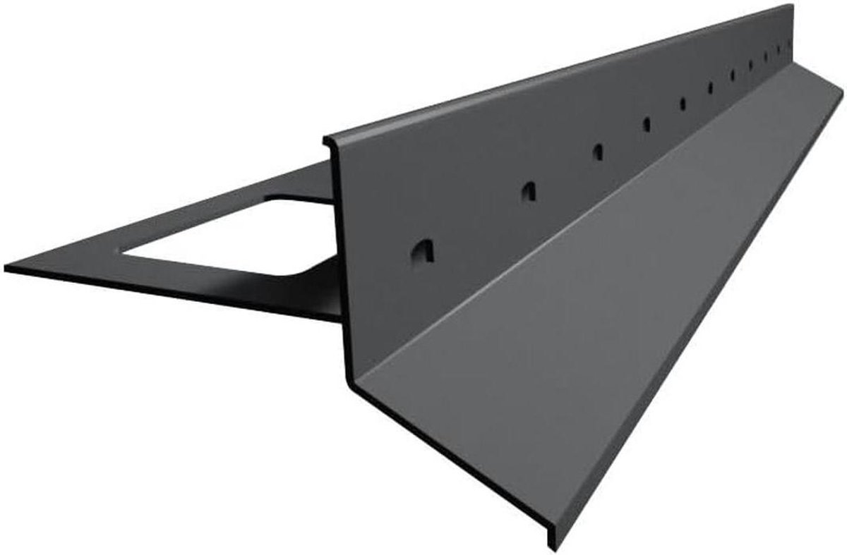 Aluminium Trapprofiel - Balkonrand profiel - Terras afwerking - Corrosiebestendig aluminium - 200 cm - Grafiet
