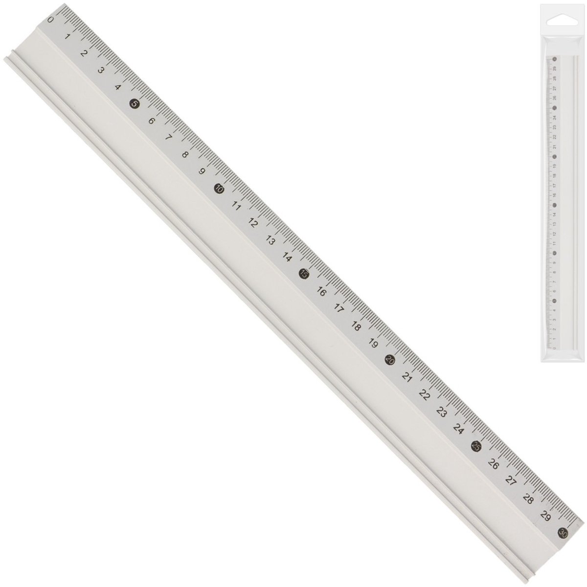 Professionele Patroonlat 30cm - Anti-slip Aluminium Naailiniaal - Millimeter Precisie voor Coupeuse & Textiel