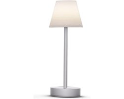 Tafellamp Moover - Draagbare Lamp - Sfeerverlichting Buiten - Oplaadbare Batterij - Ø 11 x 32 cm - Ruimte Grijs
