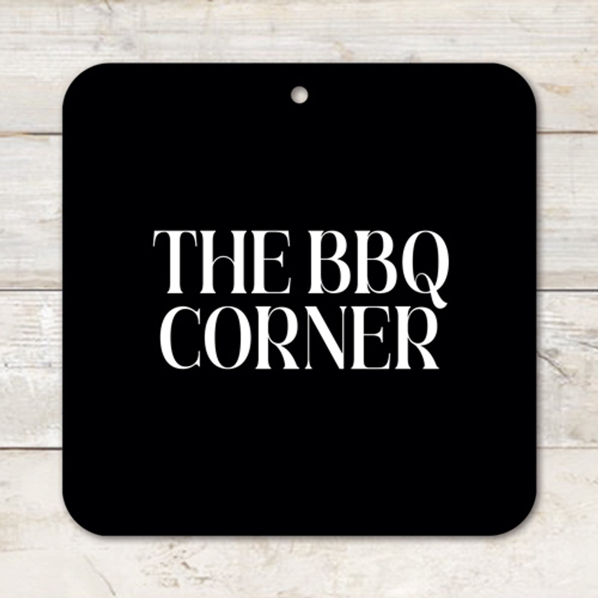 Muurvierkant | The BBQ corner | Buiten | Muurcirkel | Tegel met tekst