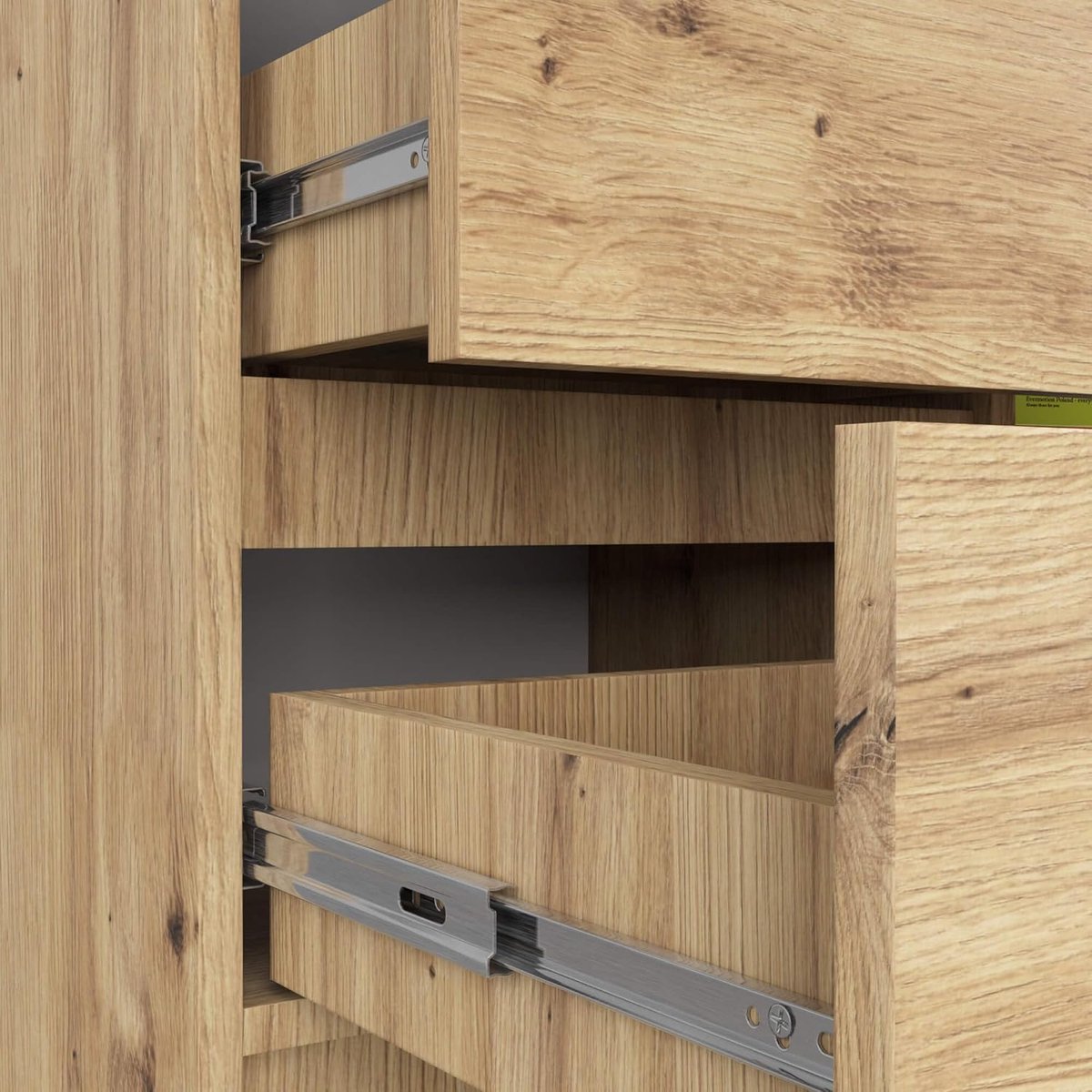 Ladekast 3 lades 80x35x77 cm – moderne commode kast met opbergruimte in artisan eiken – compacte dressoir kast voor slaapkamer, woonkamer en kantoor – Urbanhome