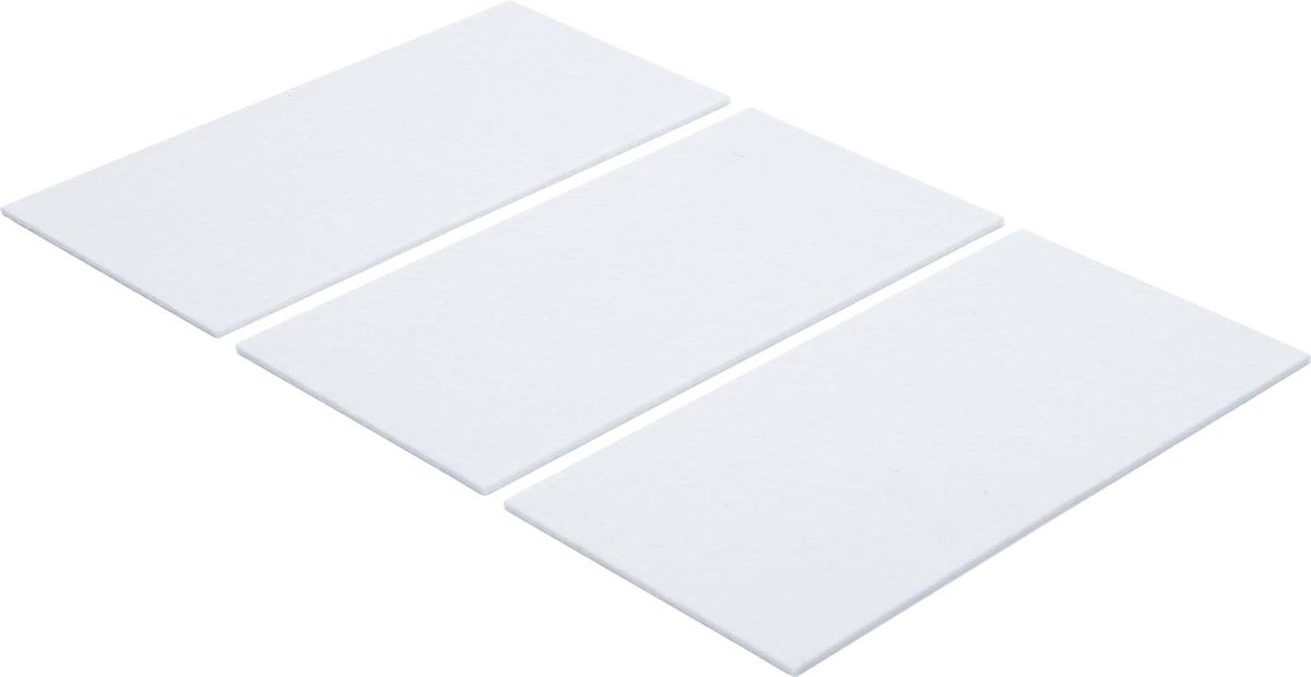 Viltglijders Platen - Meubelvilt Zelfklevend - Meubels Beschermen - Rechthoekige Uitvoering - 100 x 200 mm - Wit