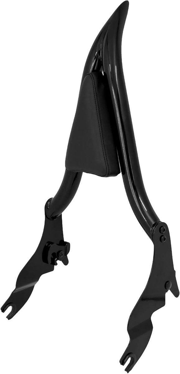 Motorfiets Rugleuning - Passagierssteun Sissy Bar - Comfortabel Reizen - Afneembaar Snelmontage Systeem - 16 inch - Zwart