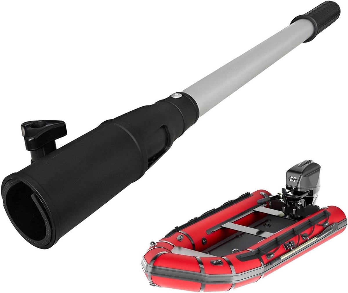 Buitenboordmotor Verlenging - Stuurhendel Verlengstuk - Boot Besturen - Geanodiseerd Aluminium - 62 cm - Zwart