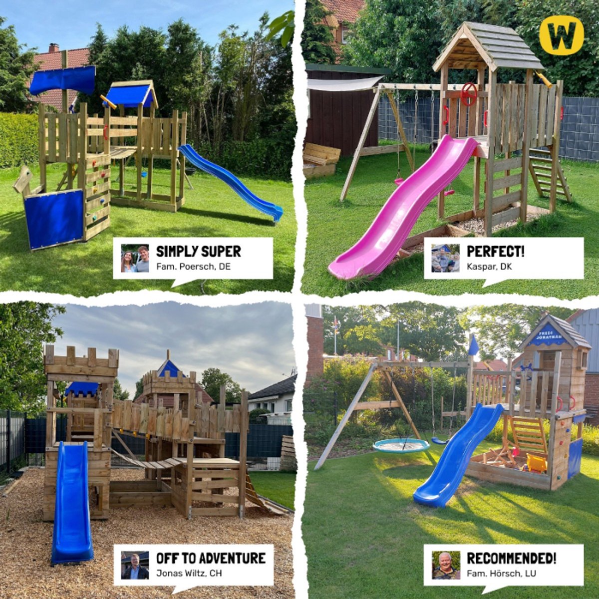 Wickey MultiFlyer Speeltoestel met Houten Dak - Dubbele schommel met Glijbaan - Klimwand & Zandbak - 293x406x260 cm - Antraciet — afbeelding 10