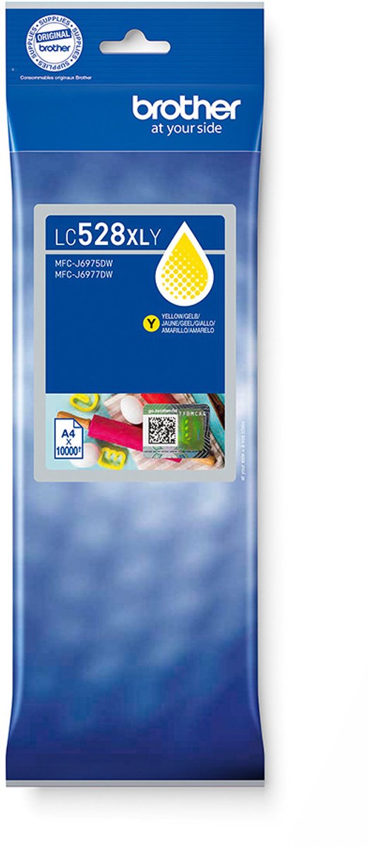 Brother LC528XLY Yellow Ink Cartridge inktcartridge 1 stuk(s) Origineel Ultrahoog rendement Geel