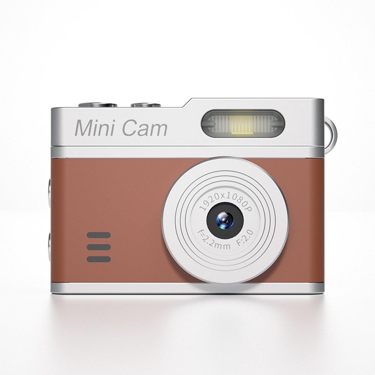 Digitale Camera - Mini Digitale Camera - 1080P HD Vlog Camera met 0.96" Scherm - 12MP Retro Fotocamera - LED Invullicht & Creatieve Filters - Compacte Sleutelhanger Camera voor Reizen & Studenten -Donkerbruin