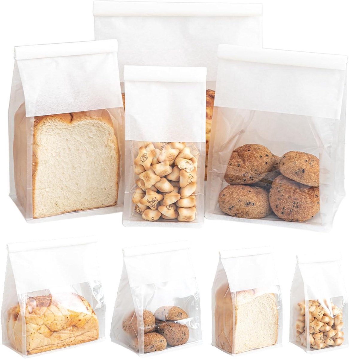 Broodzakken - Broodzakken Wit - Brood Vers Houden - Herbruikbaar Materiaal - X-Small - Wit