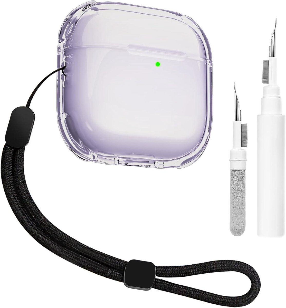 Transparante hoes - Beschermhoes EarPods - Bescherming tegen vallen - Verstevigd hoekontwerp - 2 mm dik - Paars