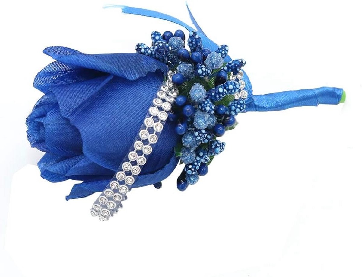 Set van 2 Kunstbloemen voor Mannen - Handgemaakte Zijde Buttonhole in Roze voor Bruiloften, Feesten en Decoratie