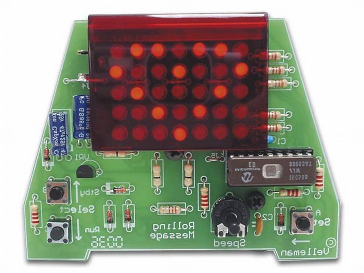 LED Bericht Display - Tekst Display - Berichten Maken - 35 LED Grafisch - 46x67 mm - Zwart