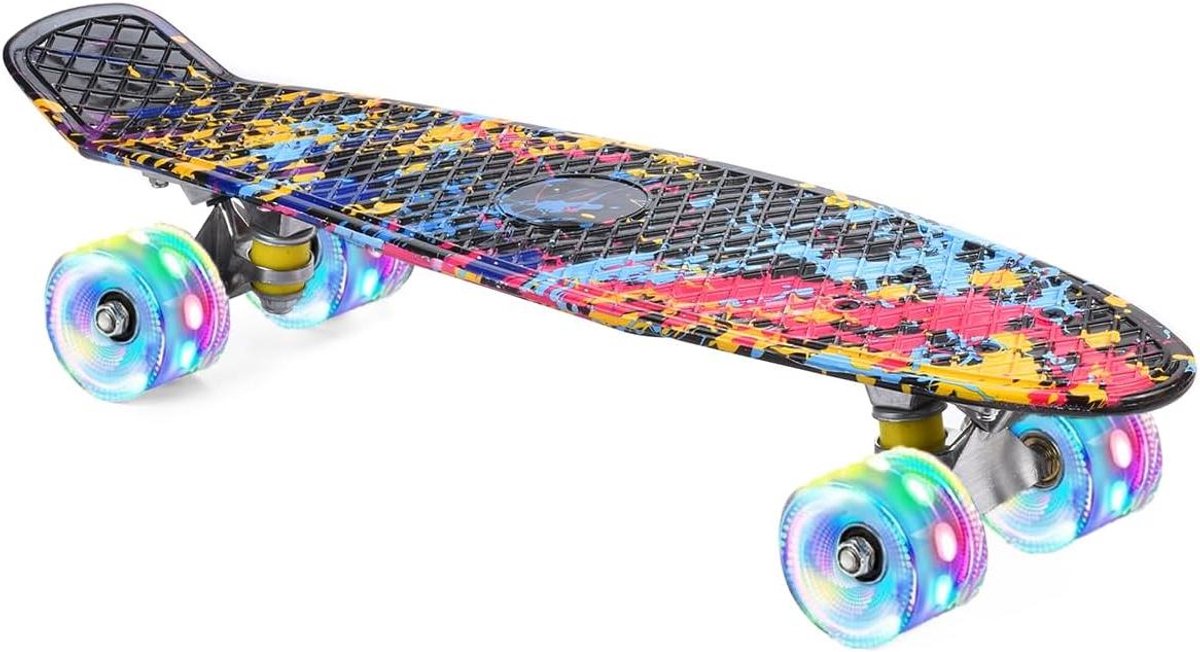 Skateboard Cruiser Mini Skateboard Kinderen Leren Skaten Lichtgevende PU Wielen 22 inch