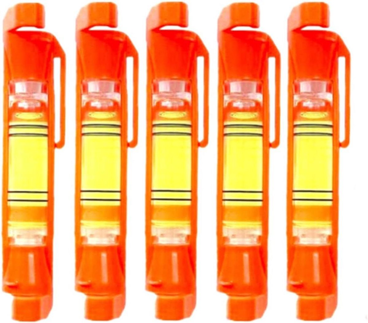 Lijn Waterpas Set - Snoer Waterpas - Precisie Meten - Met Snoerhaak - 6 Stuks - Rood