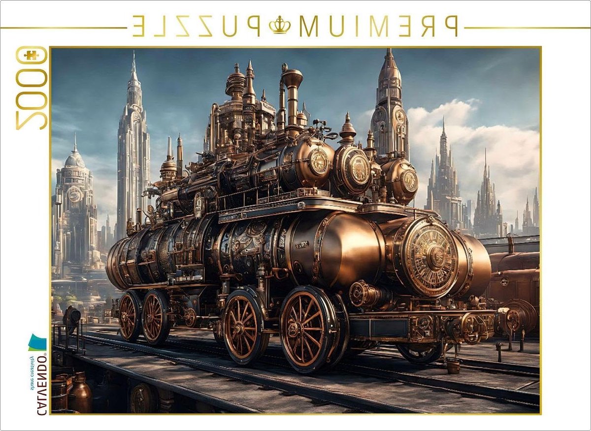 Legpuzzel Stoomvoertuig - Fotopuzzel 2000 - Ontspannend Tijdverdrijf - Premium Kwaliteit Europa - 90 x 67 cm - Meerkleurig