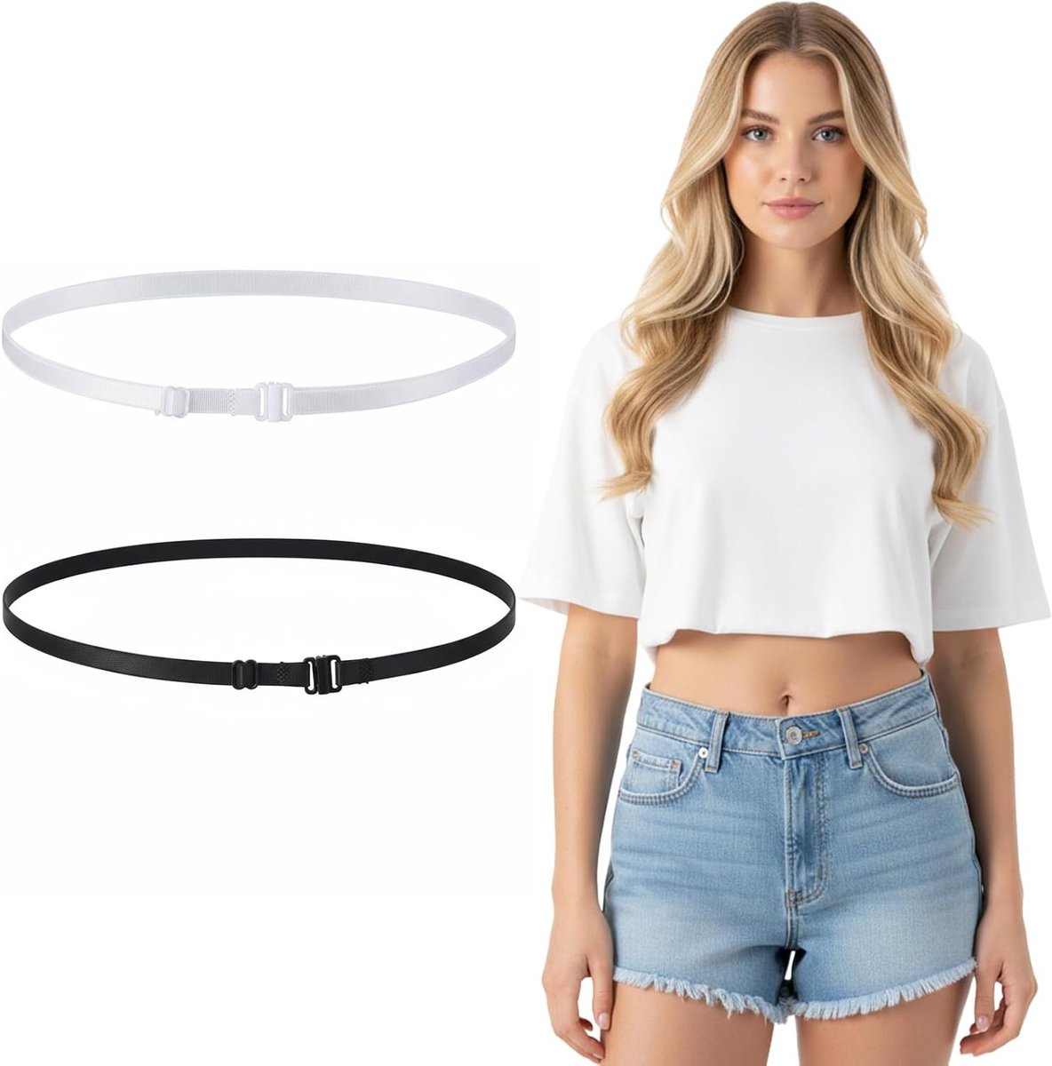 2 Stuks Verstelbare Elastische Tuck Band voor Dames - Ideaal voor Het Invoeren van Shirts en Truien, Perfecte Oplossing voor een Strakke Look