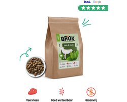BROK Hondenvoeding - Lam & Munt - 6 KG Graanvrij Hondenvoer - BROK voor Volwassen Honden - Gezonde Hondenvoeding - Licht Verteerbaar Hondenvoer - Hondenbrokken Met Veel Vlees - Premium Hondenvoer