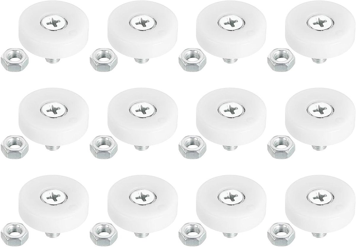 Laderollen Vervanging - Ladekatrol Set - Laden Soepel Laten Lopen - Gemaakt van POM Materiaal - 25 mm Wieldiameter - Zwart