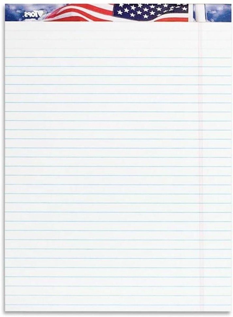 Schrijftablet - Notitieblok - Zakelijk Schrijven - Perforatie voor Schoon Uitscheuren - 8.5 x 11 inch - Wit