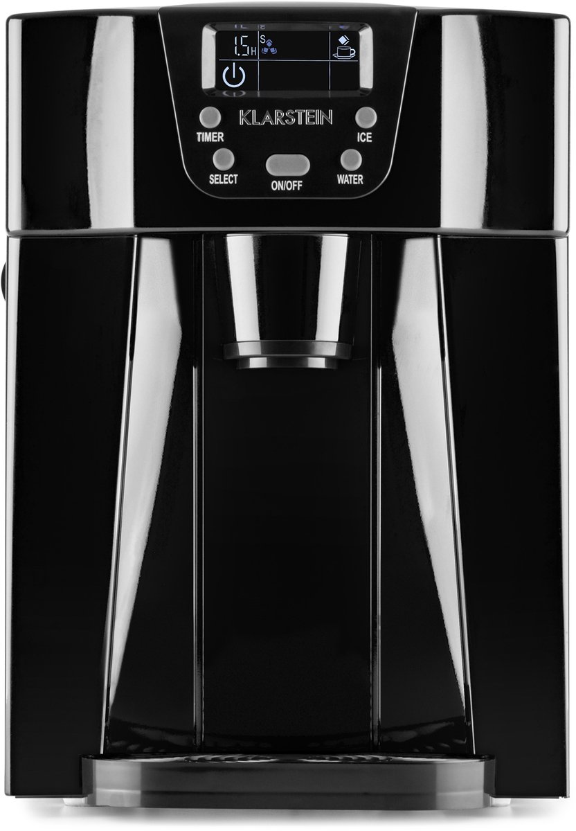 Bol.com Klarstein Ice Volcano 2G ijsblokjesmachine - Voor het maken van ijsblokjes - 12 kg per dag - Met ledverlichting - 2 lite... aanbieding