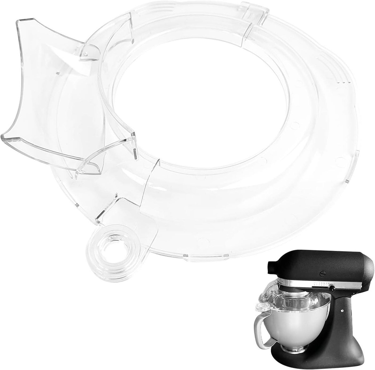 Splash Guard Mixer - Deksel Mixer - Voorkom Morsen - Precisie Ontwerp - 4.5-5 QT - Transparant