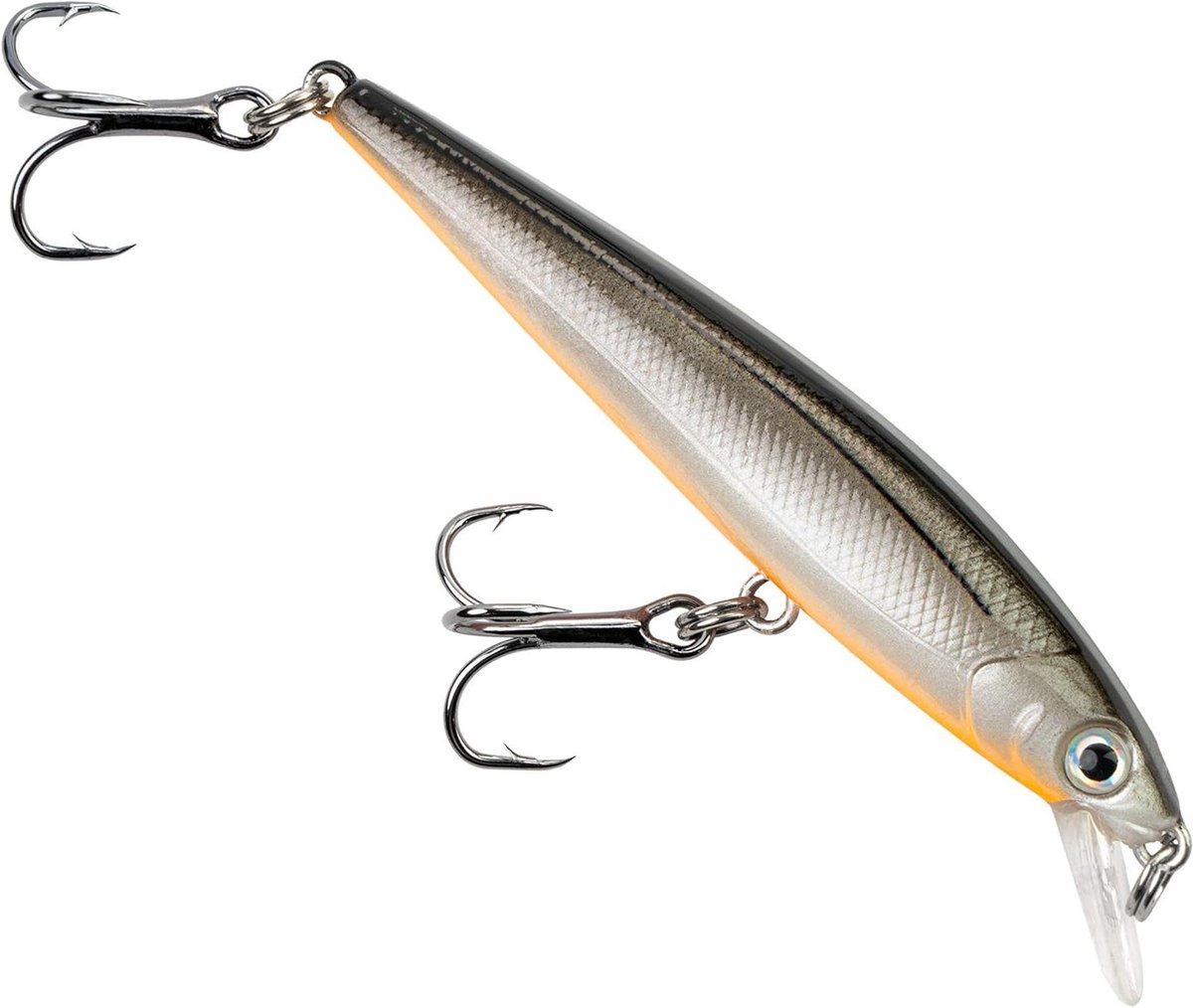 Baars Wobbler - Forel Kunstaas - Vissen op Roofvis - Vlaklopend Minnow Design - 7 cm - Carbon Oranje