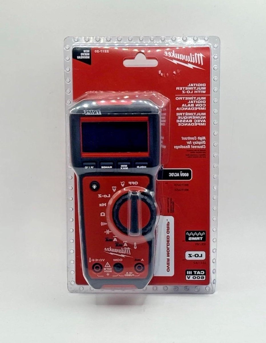 Digitale Multimeter - Spanningstester Ampèremeter - Elektricien Werk - True-RMS Meter - 2.48 x 11.02 x 7.48 inch - Zwart