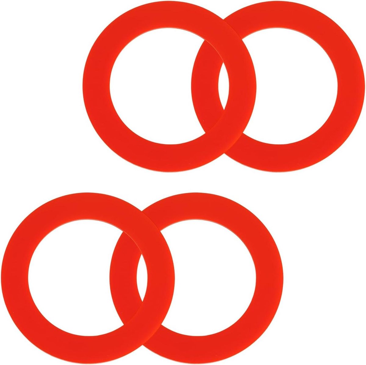 Toilet Pakking Set - Toilet Onderdelen - Toilet Reparatie - Vervangende Onderdelen - 4 Stuks - Rood