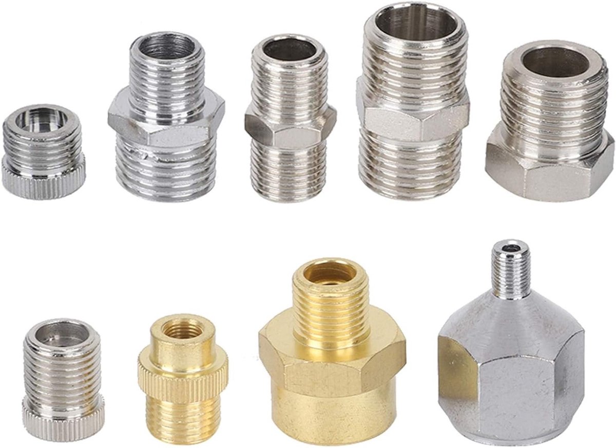 Adapterset voor Airbrush en Spuitpistolen, Professionele Accessoires voor Airbrushen, Schilderen en Taartdecoratie